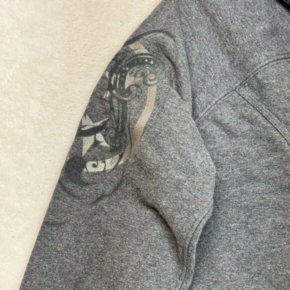 Nike Asymmetrical Cape Hoodie Gray Sweatshirt Full Zip Women's Size M - Picture 7 of 15